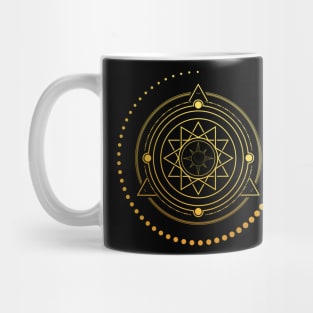 Cosmic Sun Moon Gold Texture Mug